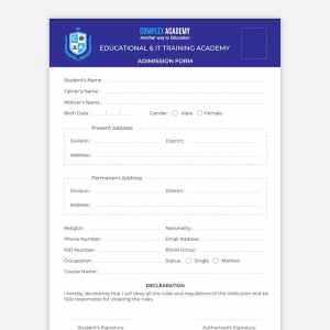 Admission Form