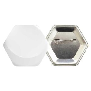 BUTTON BADGE HEXAGON